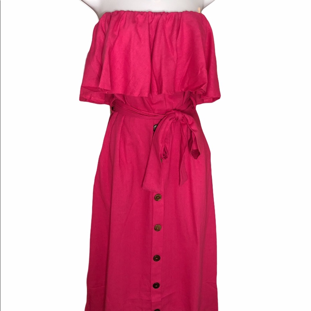 ADORABLE PINK STRAPLESS DRESS! ❤️ - Picture 4 of 9